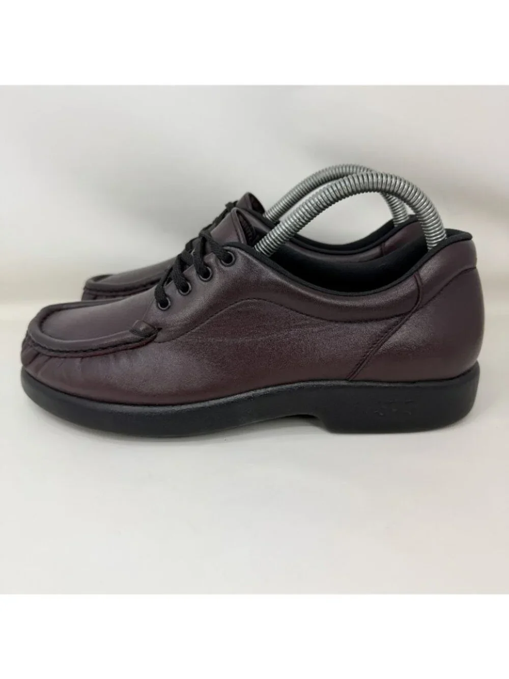 SAS Take Time Leather Comfort Shoes Loafers Maroon Black Women's Size 8 N